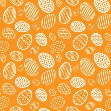 Easter egg seamless pattern. Pastel color, holiday eggs texture. Simple abstr Stock Illustration
