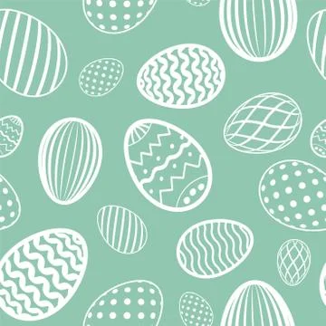 Easter egg seamless pattern. Pastel color, holiday eggs texture. Simple abstr Stock Illustration