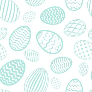 Easter egg seamless pattern. Pastel color, holiday eggs texture. Simple abstr Stock Illustration