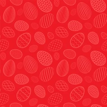 Easter egg seamless pattern. Red color, holiday eggs texture. Simple abstract Illustrazione stock