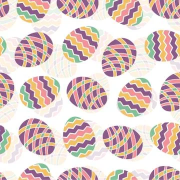 Easter egg seamless pattern. Spring holiday background for printing on fabric Stock Illustration