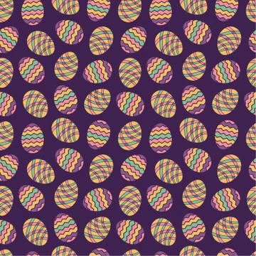Easter egg seamless pattern. Spring holiday background for printing on fabric 스톡 일러스트