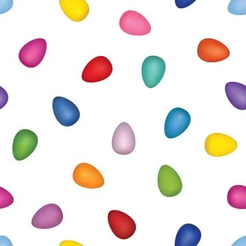 Easter egg seamless pattern. Spring holiday background for printing on fabric 스톡 일러스트