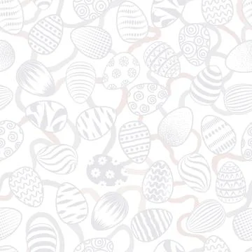 Easter egg seamless pattern. Spring holiday background 스톡 일러스트