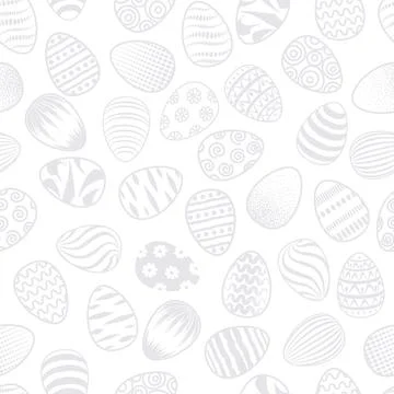 Easter egg seamless pattern. Spring holiday background for printing on fabric Illustrazione stock
