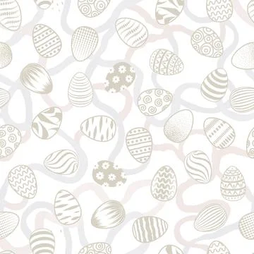Easter egg seamless pattern. Spring holiday background Illustrazione stock