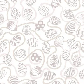 Easter egg seamless pattern. Spring holiday background for printing Illustrazione stock