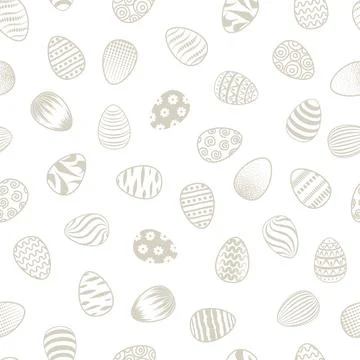 Easter egg seamless pattern. Spring holiday background for printing on fabr.. Stock Illustration