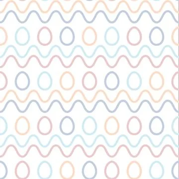 Easter egg seamless pattern vector illustration. Cute colorful, holiday eggs  Stock Illustration