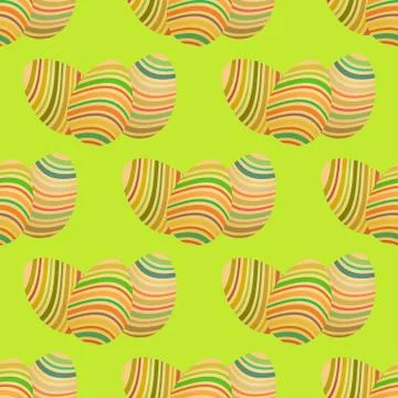 Easter egg seamless vector pattern Stock Illustration