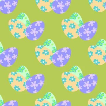 Easter egg seamless vector pattern 스톡 일러스트