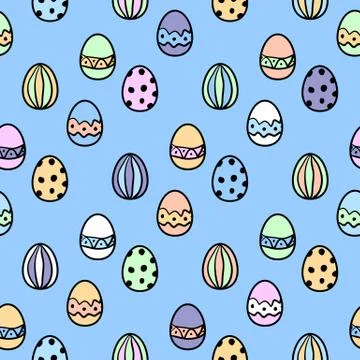 Easter egg seamless vector pattern イラスト素材