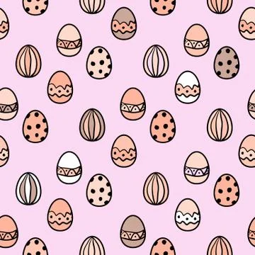 Easter egg seamless vector pattern イラスト素材