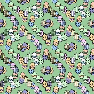 Easter egg seamless vector pattern Stock Illustration