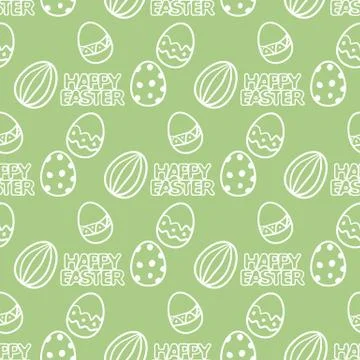 Easter egg seamless vector pattern Stock Illustration