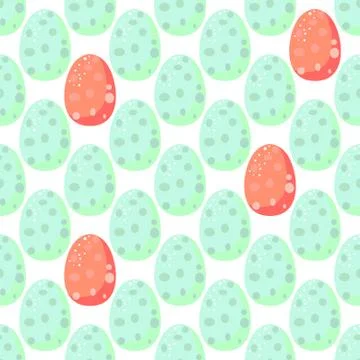 Easter egg seamless vector pattern Stock Illustration