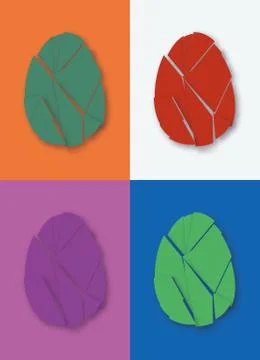 Easter egg set Stock Illustration