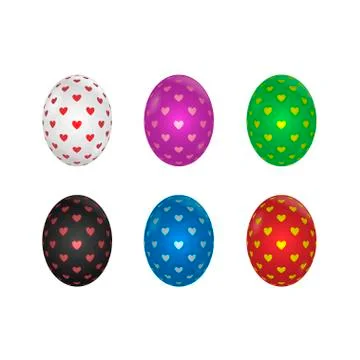 Easter egg set Illustrazione stock