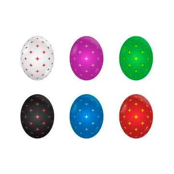 Easter egg set Stock Illustration