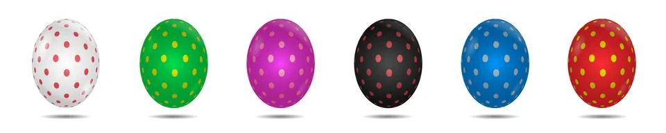 Easter egg set Stock Illustration