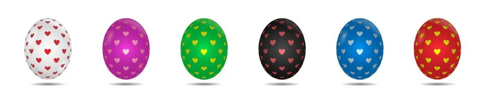 Easter egg set Stock Illustration