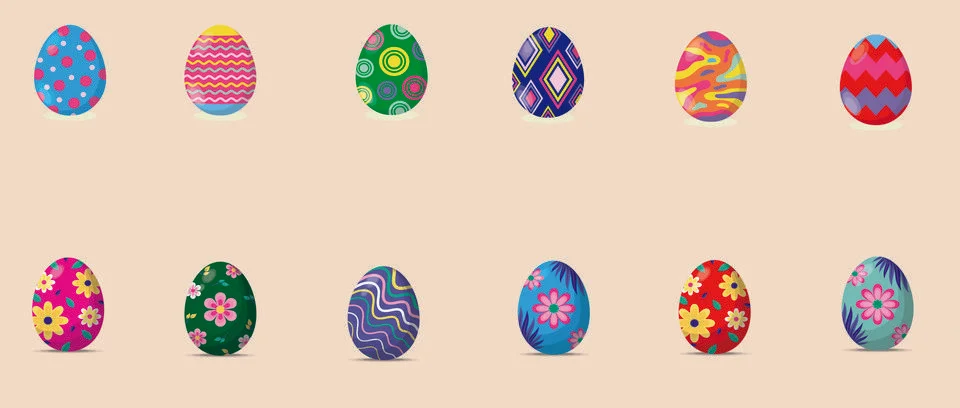 Easter egg set Stock Illustration