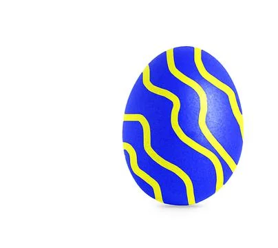 Easter egg with shadow isolated on white background. Stock Illustration