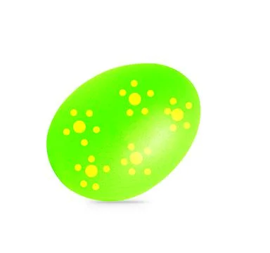 Easter egg with shadow isolated on white background. Stock Illustration