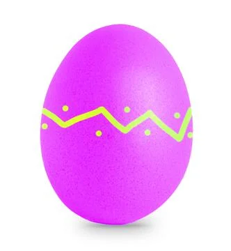 Easter egg with shadow isolated on white background. Stock Illustration