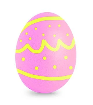 Easter egg with shadow isolated on white background. Stock Illustration