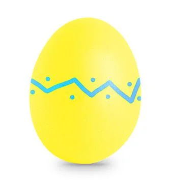 Easter egg with shadow isolated on white background. Stock Illustration