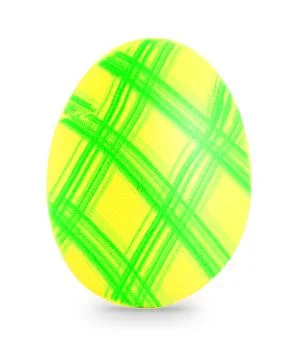 Easter egg with shadow isolated on white background. Stock Illustration