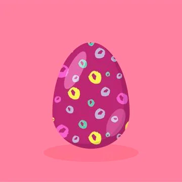 Easter egg shape with bunny ears silhouette Stock Illustration