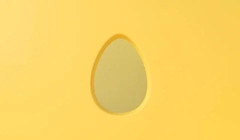 Easter egg shaped hole in a wall background. 3D Rendering 스톡 일러스트
