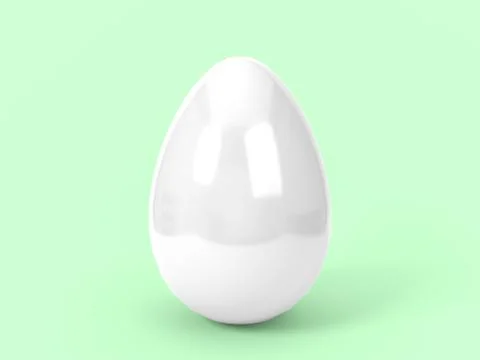 Easter egg shaped pearl. 3d illustration Stock Illustration