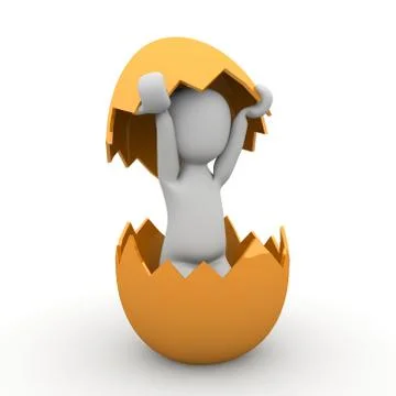 Easter egg with shell Stock Illustration