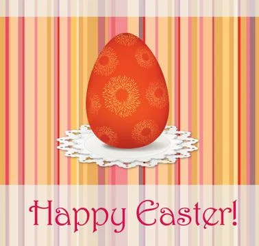 Easter Egg Sign. Easter greeting card background. Religious symbol. Illustrazione stock