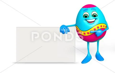 Easter egg with sign Stock Illustration