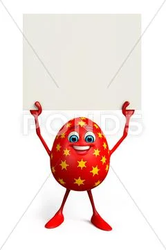 Easter egg with sign Stock Illustration