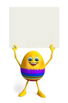 Easter egg with sign Stock Illustration