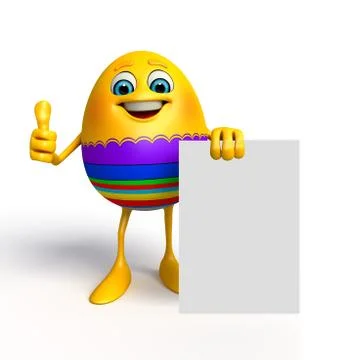 Easter egg with sign Stock Illustration