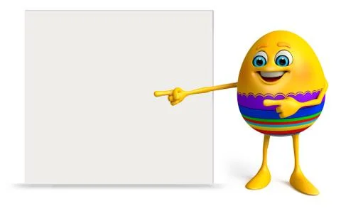 Easter egg with sign Stock Illustration