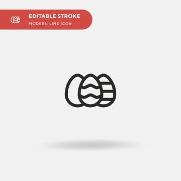 Easter Egg Simple vector icon. Illustration symbol design template for web mo イラスト素材