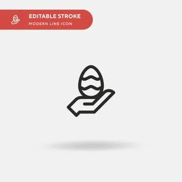 Easter Egg Simple vector icon. Illustration symbol design template for web mo Illustrazione stock