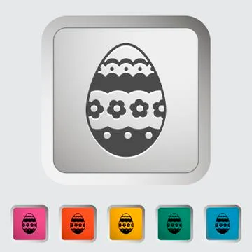 Easter Egg single icon. Stock Illustration