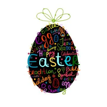 Easter egg, sketch for your design Stock Illustration