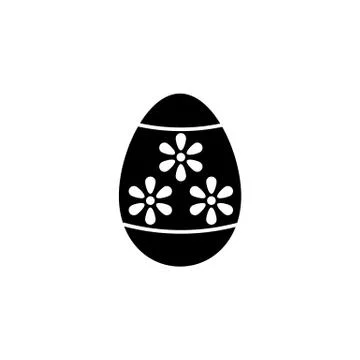 Easter egg solid icon, religion holiday elements 库存插图