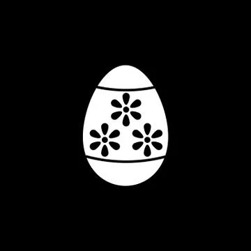 Easter egg solid icon, religion holiday elements Illustrazione stock