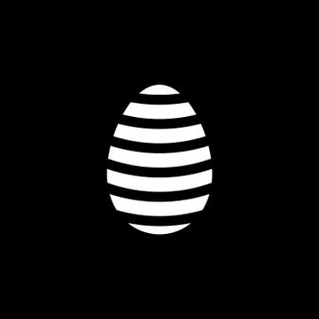 Easter egg solid icon, religion holiday elements, Stock Illustration