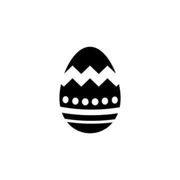 Easter egg solid icon, religion holiday elements Stock Illustration
